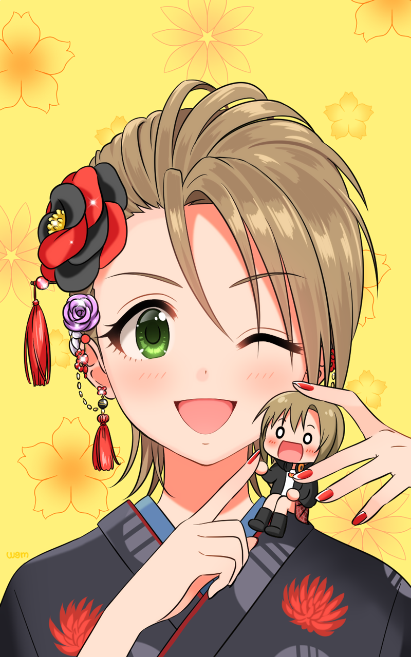 tada riina and kimura natsuki (idolmaster and 2 more) drawn by wgm_oekaki