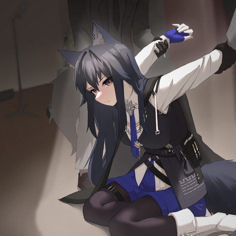 texas, texas the omertosa, and sora (arknights) drawn by linjia_kaidi
