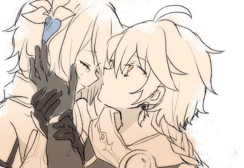 lumine and aether (genshin impact) drawn by yae_(yae_ringo)