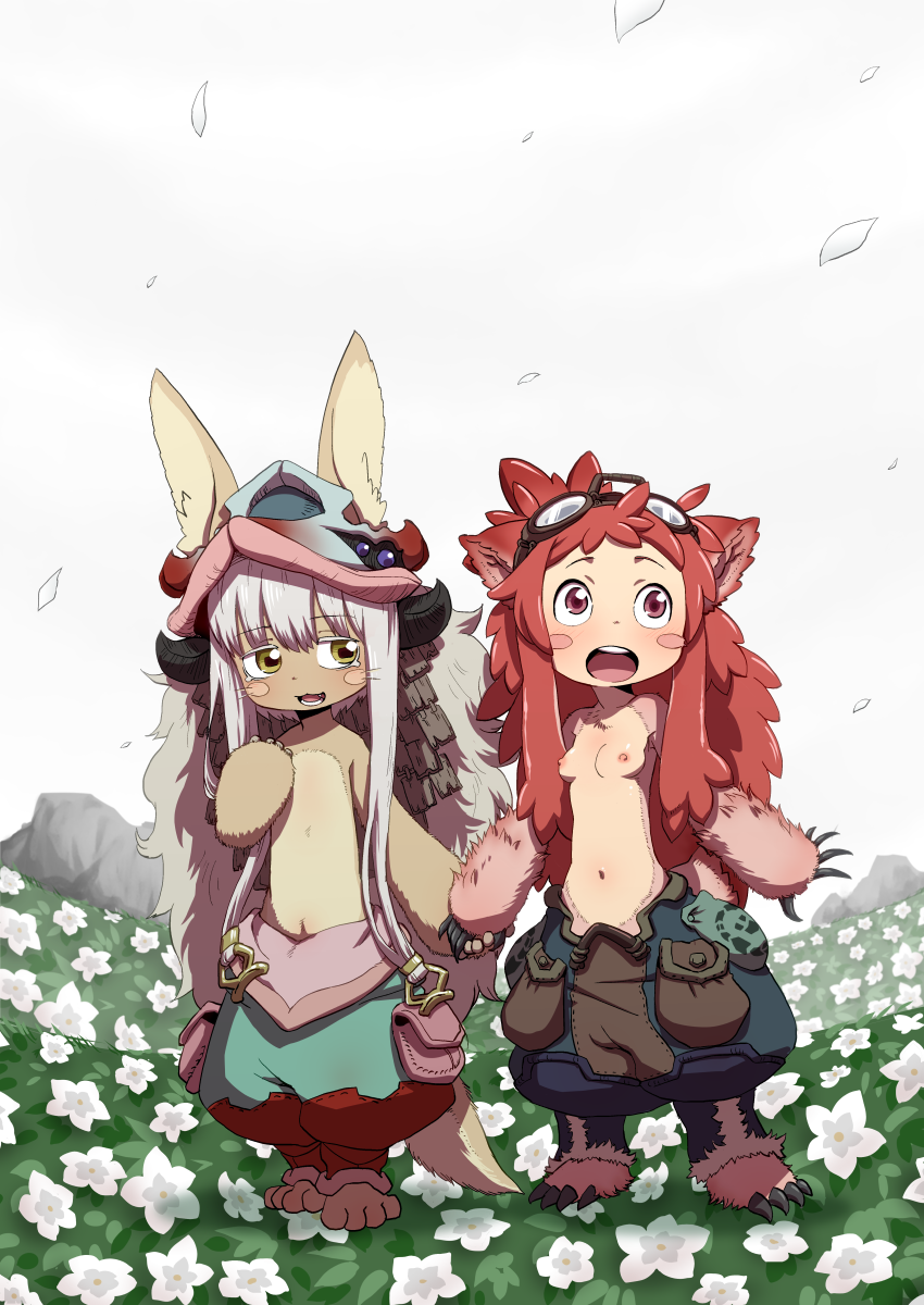 nanachi and mitty (made in abyss) drawn by uchuu_ika