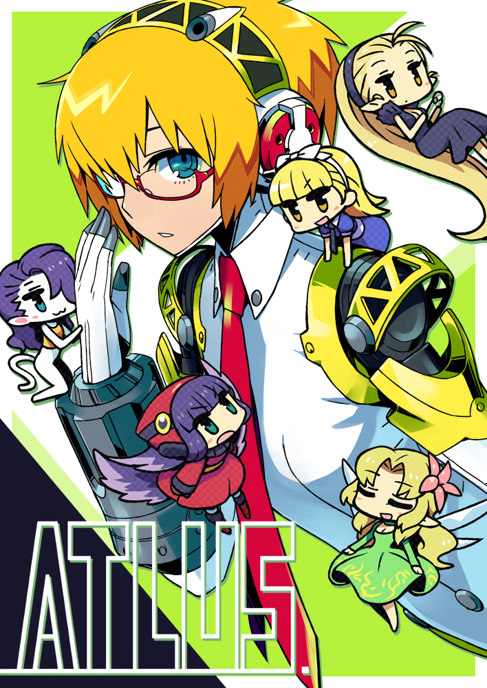aigis, alice, muu shuwuu, nekomata, titania, and 1 more (persona and 3 more) drawn by chan_co