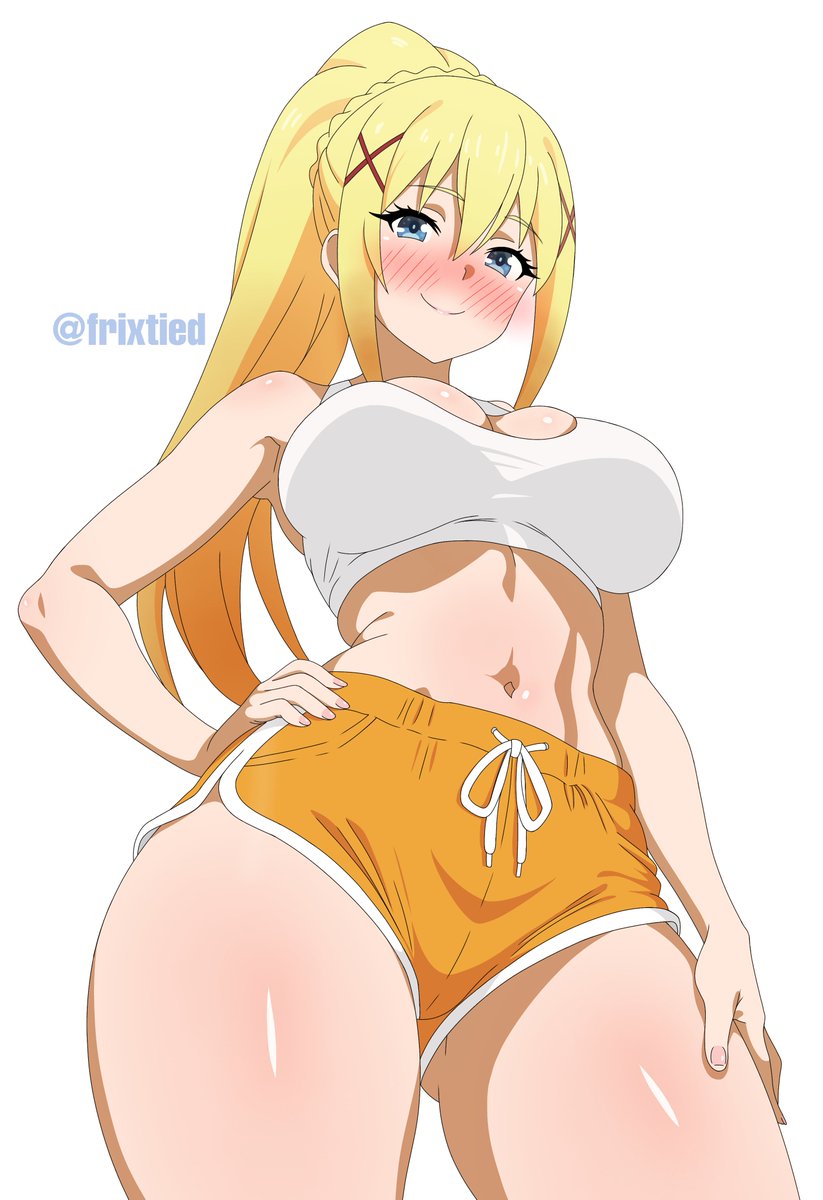 darkness (kono subarashii sekai ni shukufuku wo!) drawn by frixtied