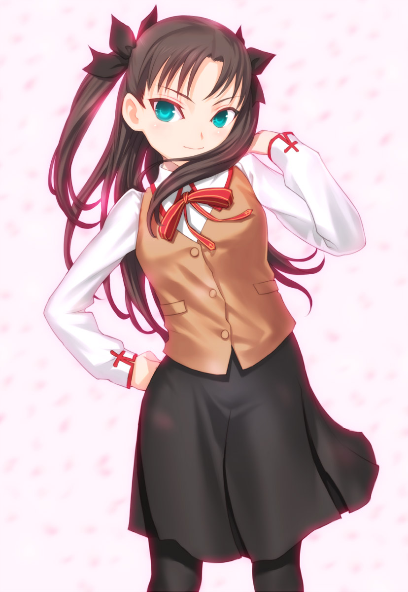 tohsaka rin (fate and 1 more) drawn by uni_(plastic_girl)