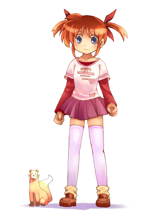 takamachi nanoha and yuuno scrya (lyrical nanoha and 2 more) drawn by kouno_hikaru