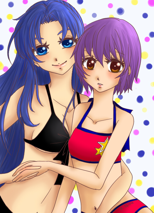 nagato yuki and asakura ryoko (suzumiya haruhi no yuuutsu) drawn by ren-okita