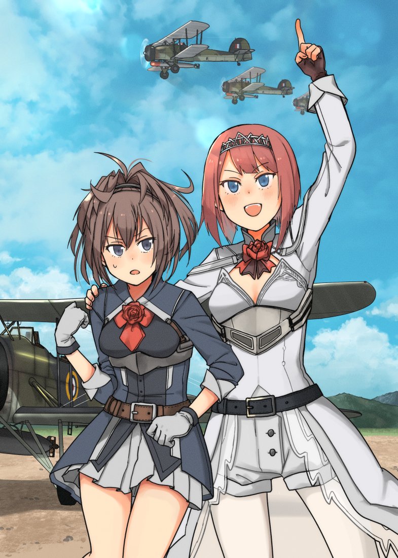 ark royal and sheffield (kantai collection) drawn by annin_musou