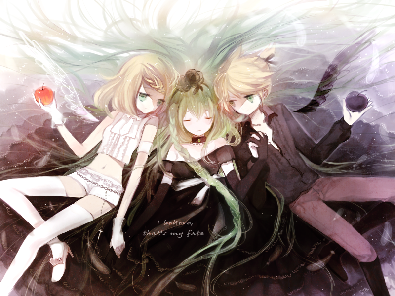 hatsune miku, kagamine rin, and kagamine len (vocaloid and 1 more) drawn by shell_(shell518)