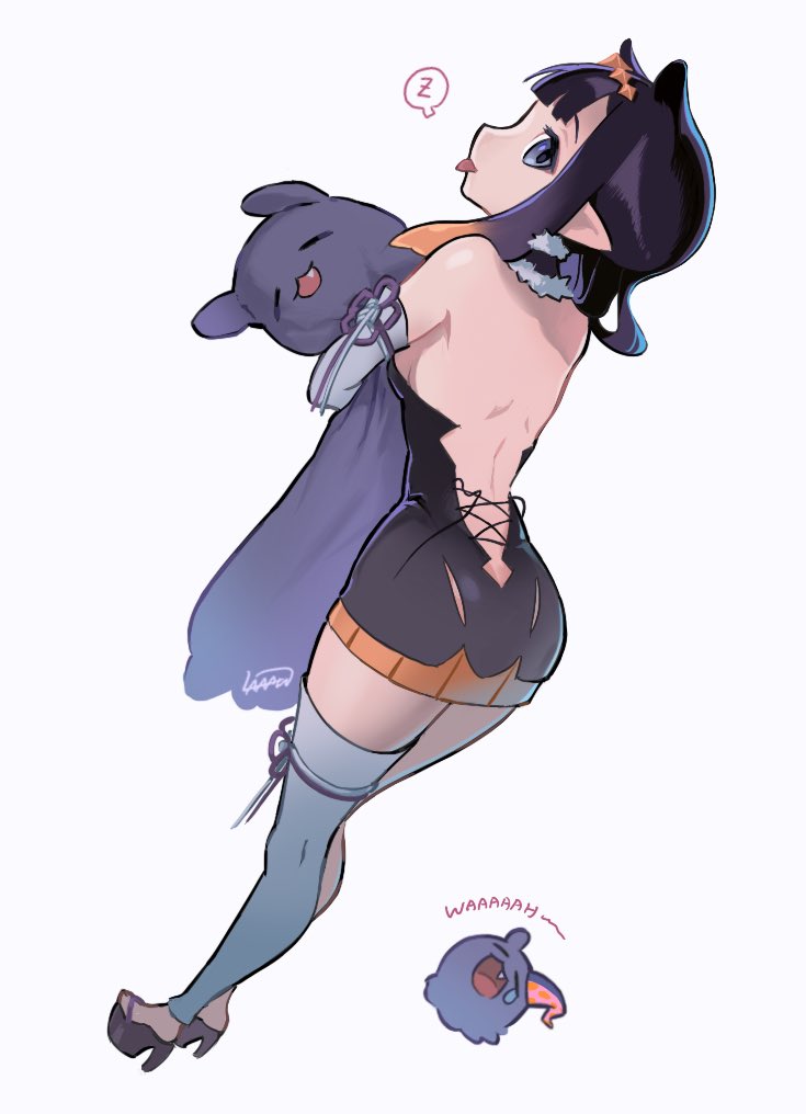 ninomae ina'nis and takodachi (hololive and 1 more) drawn by laaaw444