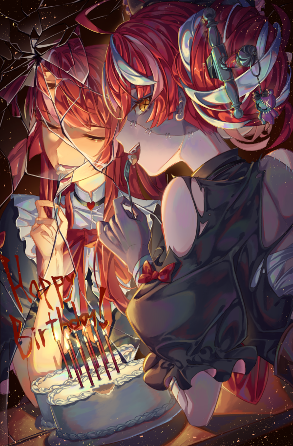 kureiji ollie and olivia (hololive and 1 more) drawn by kikan_(kikanoe)