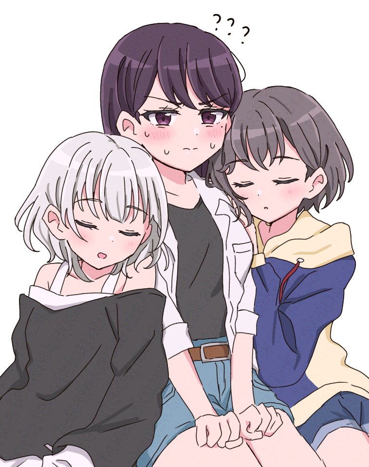 shiina taki, takamatsu tomori, and kaname raana (bang dream! and 1 more) drawn by shiono_(shio_caramel_no)