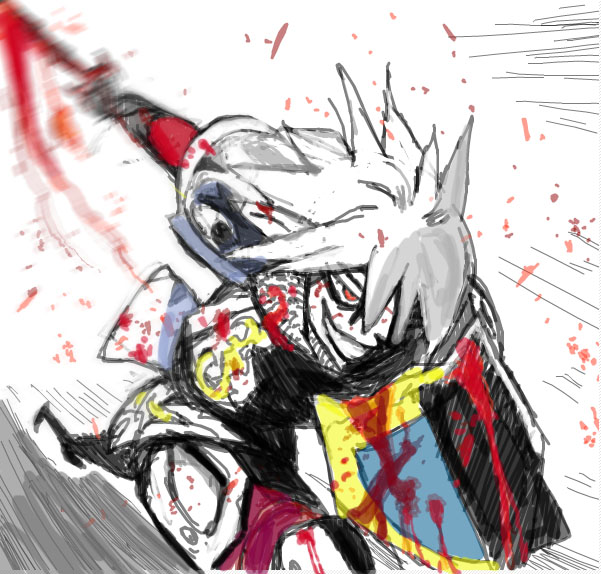 paladin and buront (final fantasy and 1 more) drawn by makaron
