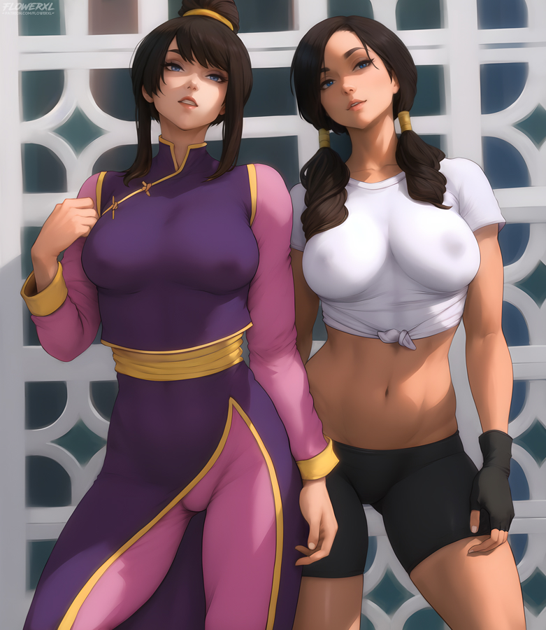 chi-chi and videl (dragon ball and 1 more) drawn by flowerxl