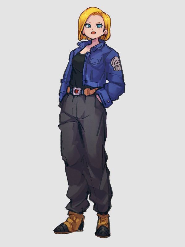 android 18 and trunks (dragon ball and 1 more) drawn by kemachiku