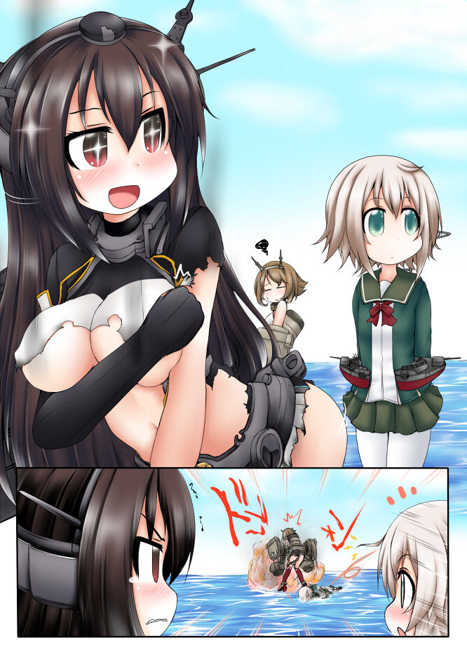 nagato, mutsu, nagato kai ni, and shimushu (kantai collection) drawn by ouno_(nounai_disintegration)