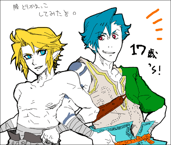 link and kamina (the legend of zelda and 1 more)