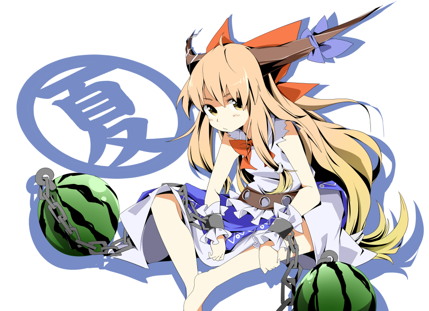 ibuki suika (touhou) drawn by oguro_(moyashi_2-hon)