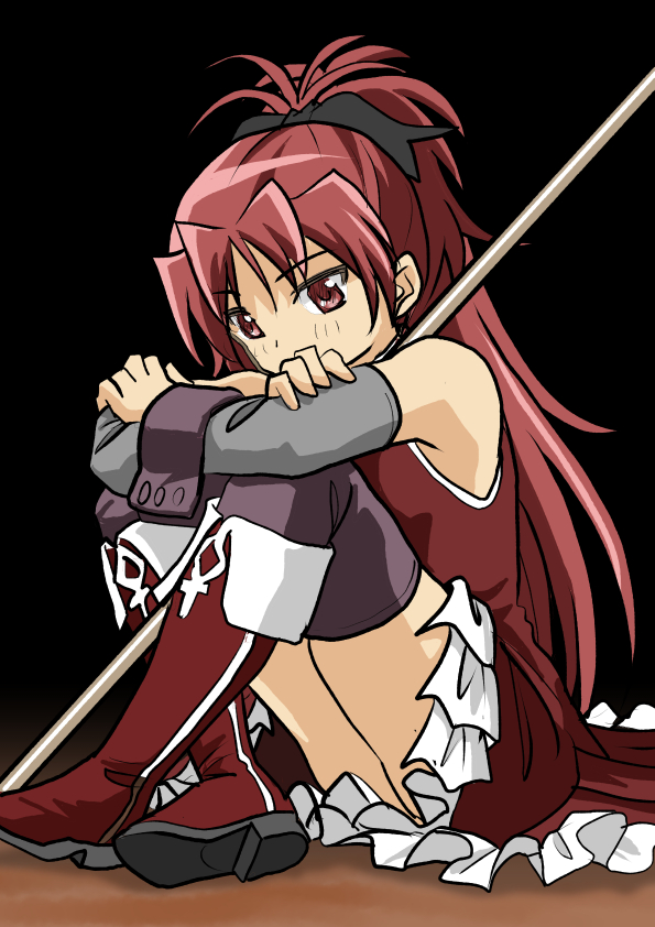 sakura kyoko (mahou shoujo madoka magica) drawn by knives_(knives777)