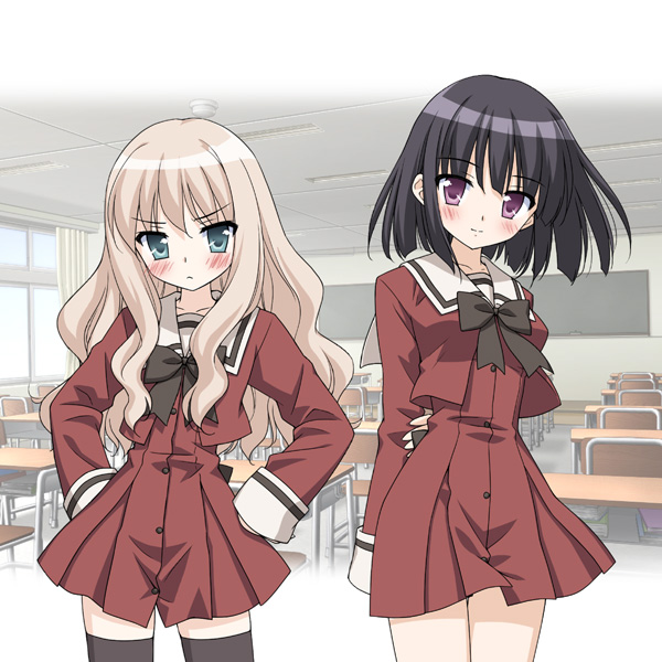 kawamura reo and sawaguchi mai (sono hanabira ni kuchizuke wo) drawn by kani_biimu