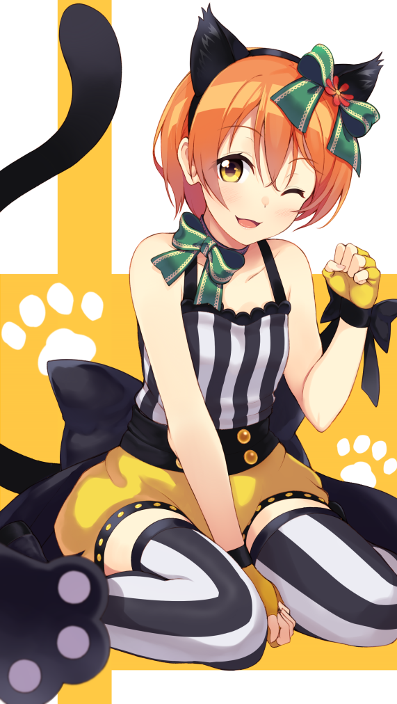 hoshizora rin (love live! and 2 more) drawn by ponkotsu_(ayarosu)