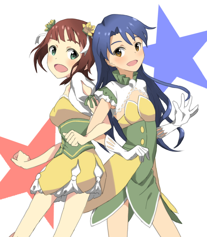 kisaragi chihaya and amami haruka (idolmaster and 1 more) drawn by nikujiru_(nickjr)