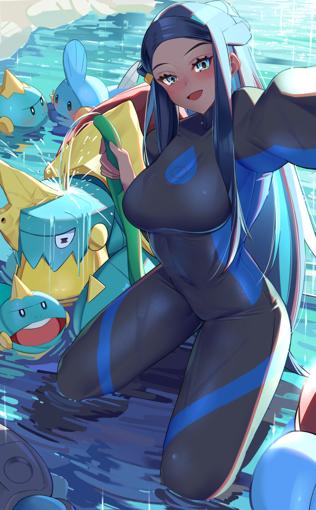 nessa, mudkip, drednaw, and chewtle (pokemon and 1 more) drawn by haska_(user_gure4787)