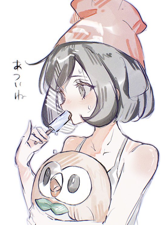 selene and rowlet (pokemon and 1 more) drawn by c0smi5