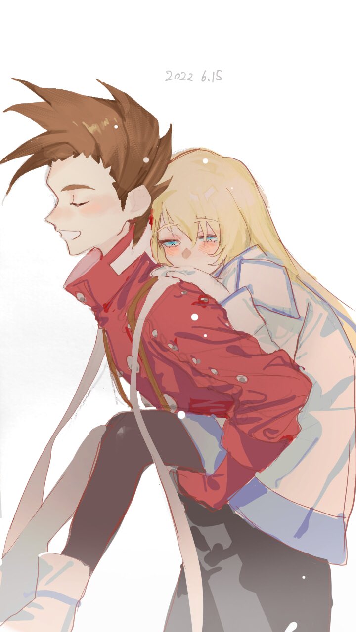 colette brunel and lloyd irving (tales of and 1 more) drawn by meameeea