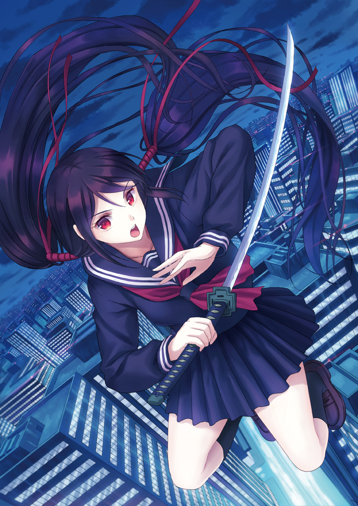 kisaragi saya (blood-c and 1 more) drawn by kitiroku