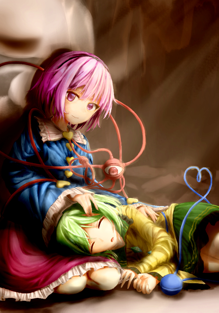 komeiji koishi and komeiji satori (touhou) drawn by tsugetsuge
