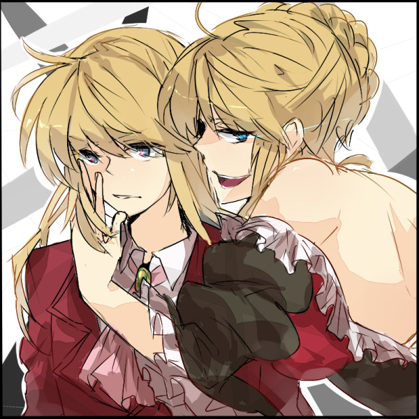 beatrice and ushiromiya lion (umineko no naku koro ni) drawn by mix_(wkupmix)