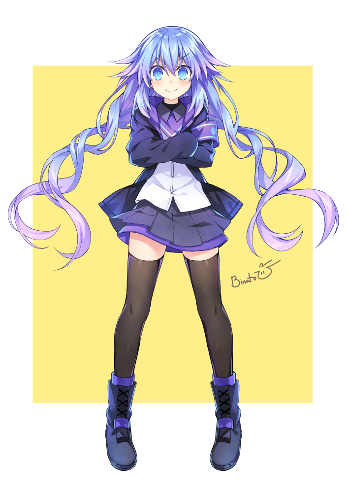 purple heart and next purple (neptune) drawn by binato_lulu