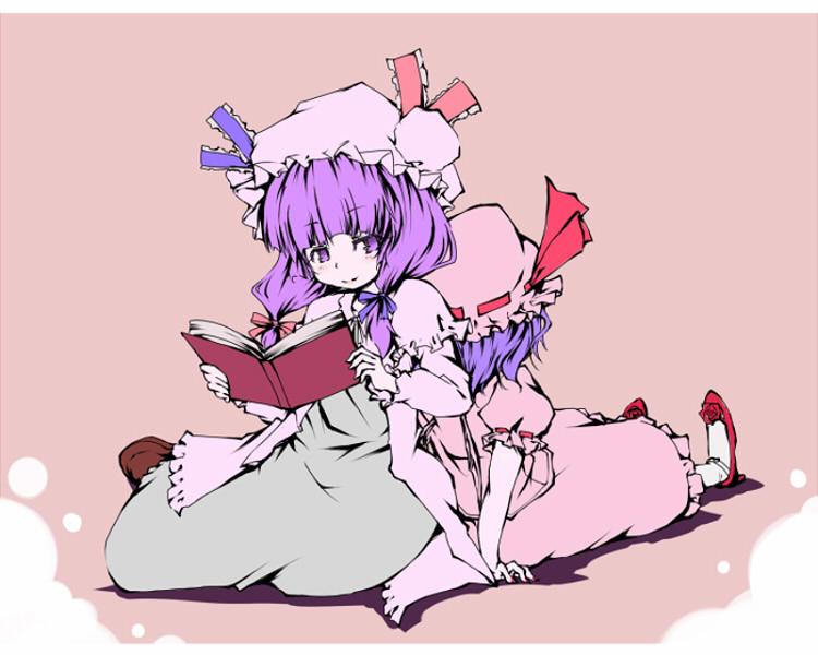 remilia scarlet and patchouli knowledge (touhou) drawn by sasakura_koneri