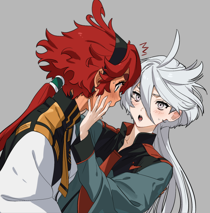 suletta mercury and miorine rembran (gundam and 1 more) drawn by baesong