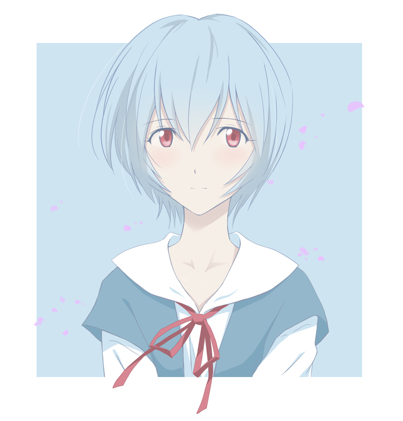 ayanami rei (neon genesis evangelion) drawn by azuki-iro