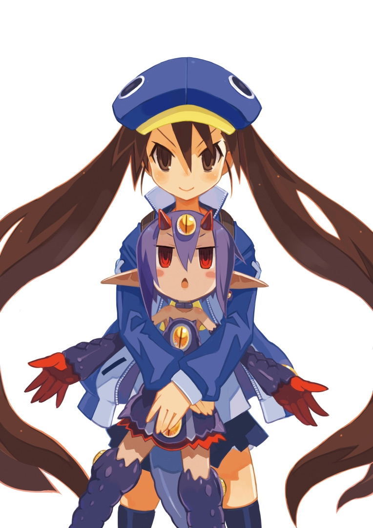 kazamatsuri fuuka and desco (disgaea and 1 more) drawn by harada_takehito