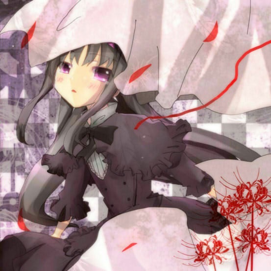 akemi homura and homulilly (mahou shoujo madoka magica and 1 more) drawn by nukazuke034