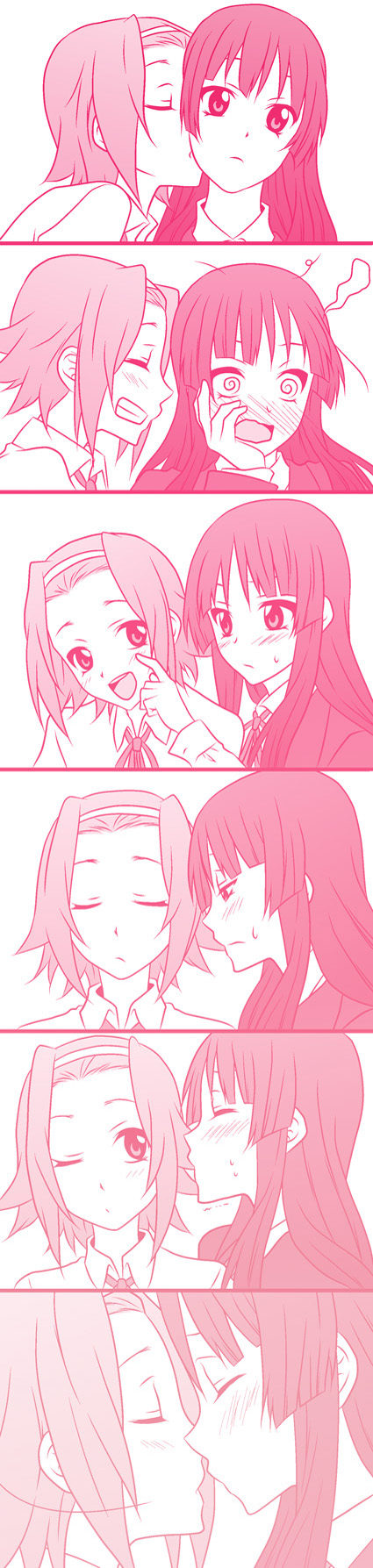 akiyama mio and tainaka ritsu (k-on!) drawn by udon_(shiratama)