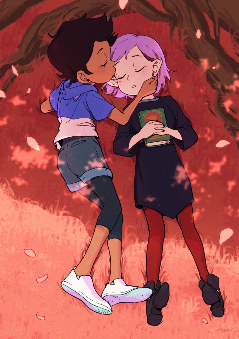 luz noceda and amity blight (the owl house) drawn by chiga25