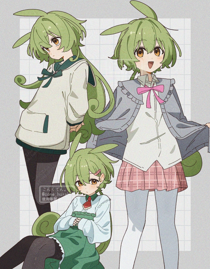 zundamon (voiceroid and 1 more) drawn by corn_kuten