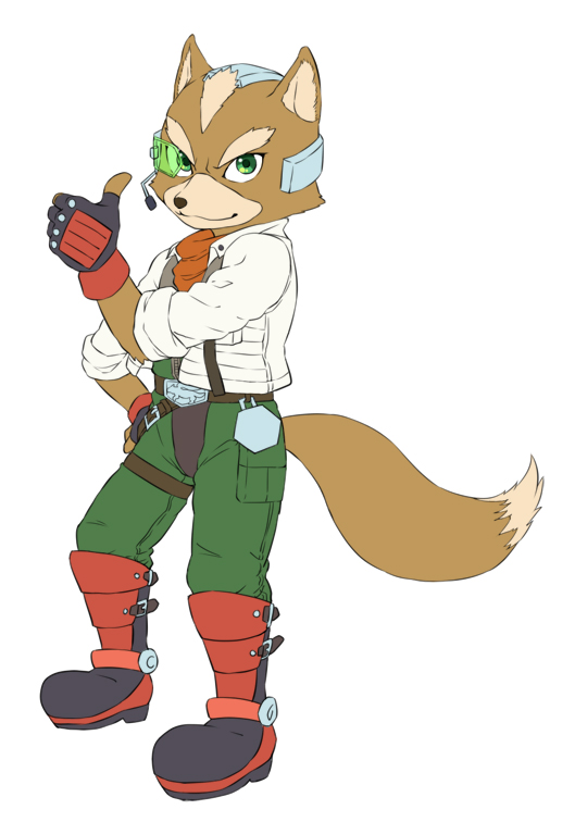 fox mccloud (super smash bros. and 1 more) drawn by saiba_(henrietta)