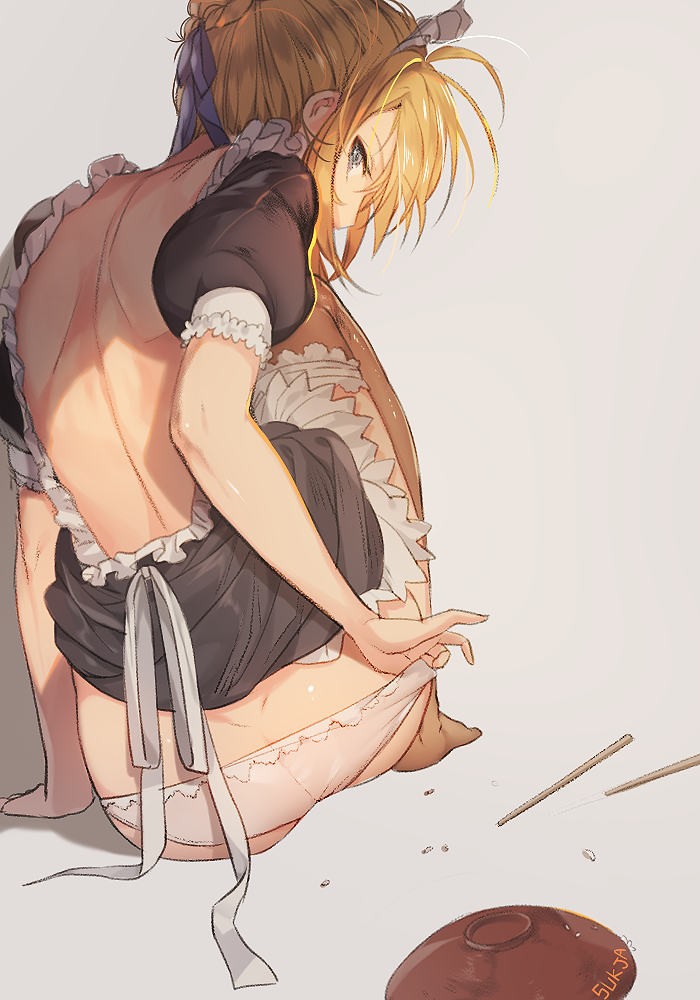 artoria pendragon and saber (fate and 1 more) drawn by sukja