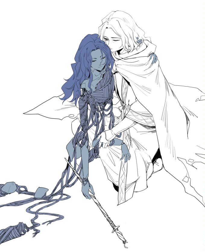 ranni the witch and melina (elden ring) drawn by alpha.e
