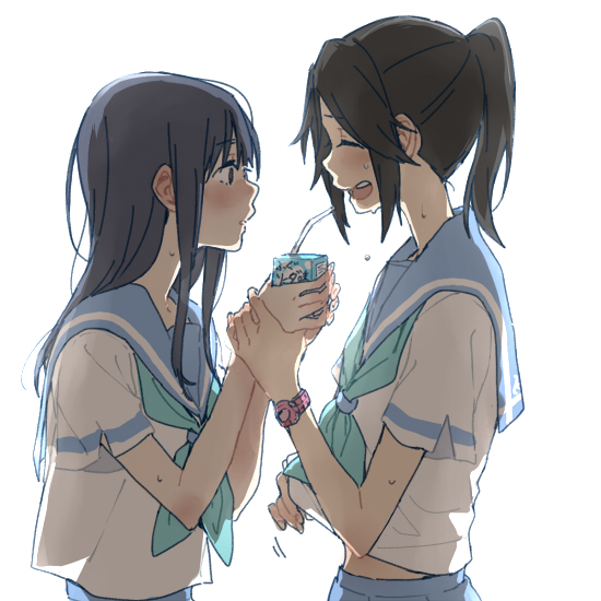 yoroizuka mizore and kasaki nozomi (hibike! euphonium and 1 more) drawn by ree_(re-19)