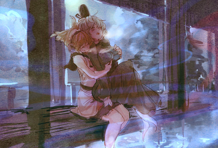 toyosatomimi no miko and soga no tojiko (touhou) drawn by kiguchiko