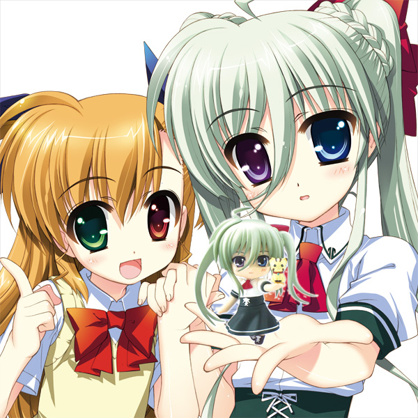 vivio, einhard stratos, and asteion (lyrical nanoha and 1 more) drawn by fujima_takuya