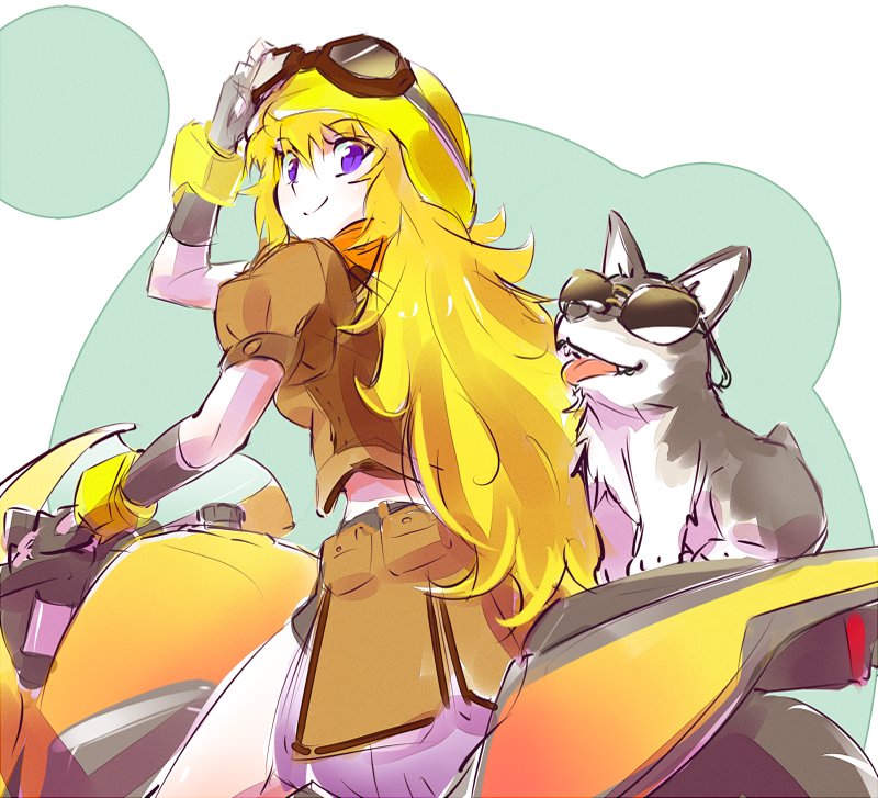 yang xiao long and zwei (rwby) drawn by iesupa