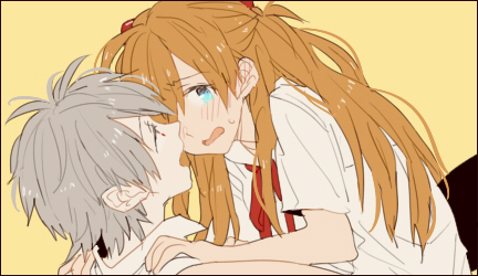souryuu asuka langley and nagisa kaworu (neon genesis evangelion) drawn by 0930erina