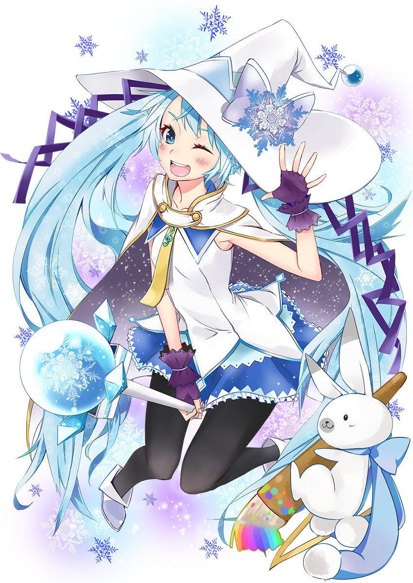 hatsune miku, yuki miku, and rabbit yukine (vocaloid and 1 more) drawn by sasetsu