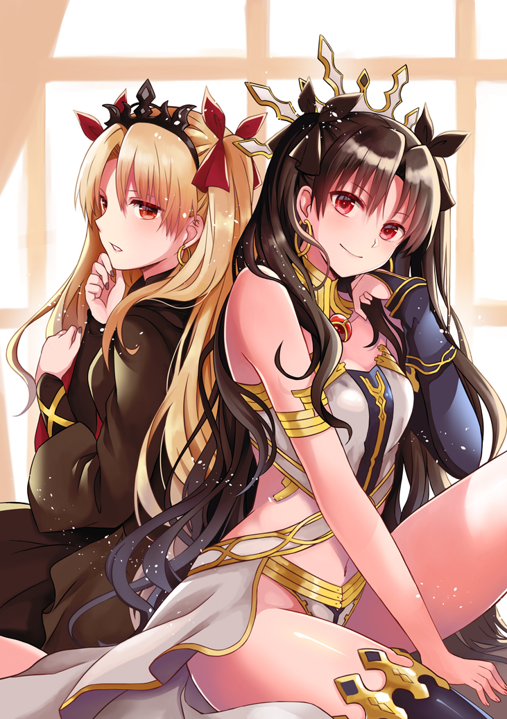 ereshkigal and ishtar (fate and 1 more) drawn by yoyo_9ea
