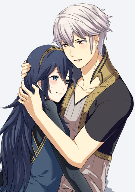 lucina and male robin (fire emblem and 1 more) drawn by ameno_(a_meno0)